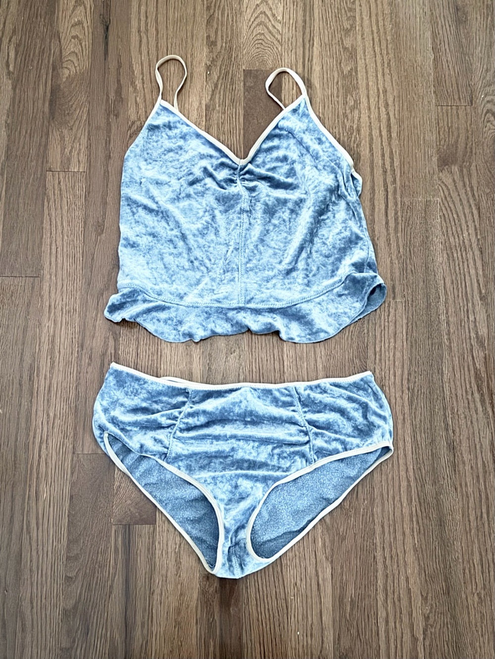Blue Velvet Cami and Brief Set - Women’s Intimates